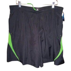 Champion Men's Sport Shorts Black Green New With Tags Size XL